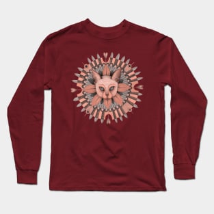 pink cat mandala Long Sleeve T-Shirt